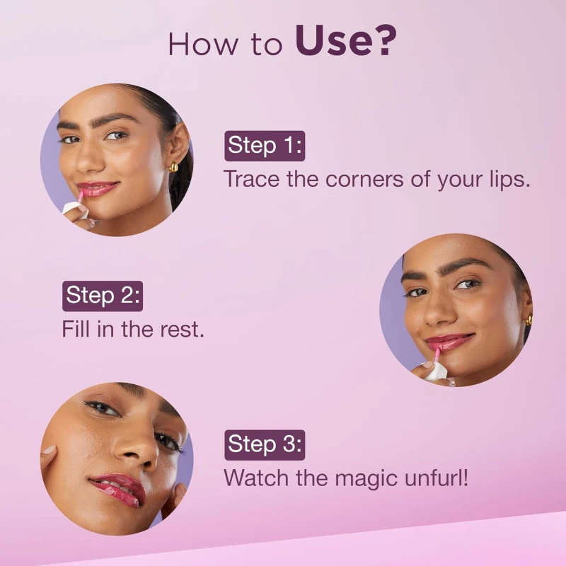 Hilary Rhoda Juicy Punch Lip Oil | Non-Greasy & Glossy Soft Finish | PH Colour-Changing Lip Oil | Keeps Lips Plump & Supple | Pack of 4 | 3.4ml X 4 thumbnail 6